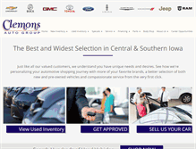 Tablet Screenshot of clemonsautogroup.com